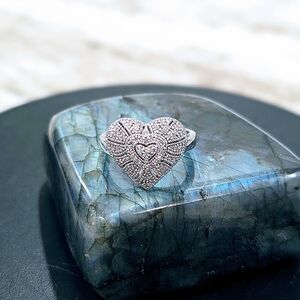 Affinity Diamond Sterling Heart Ring
